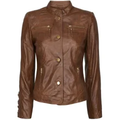 Hot Butterfly Cph Butterfly Jacket - Dark Cognac/Gold Acc. Antal
