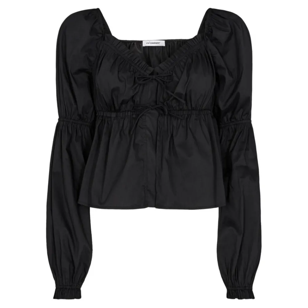 Flash Sale Co'Couture Annah Tie Blouse - Black Antal