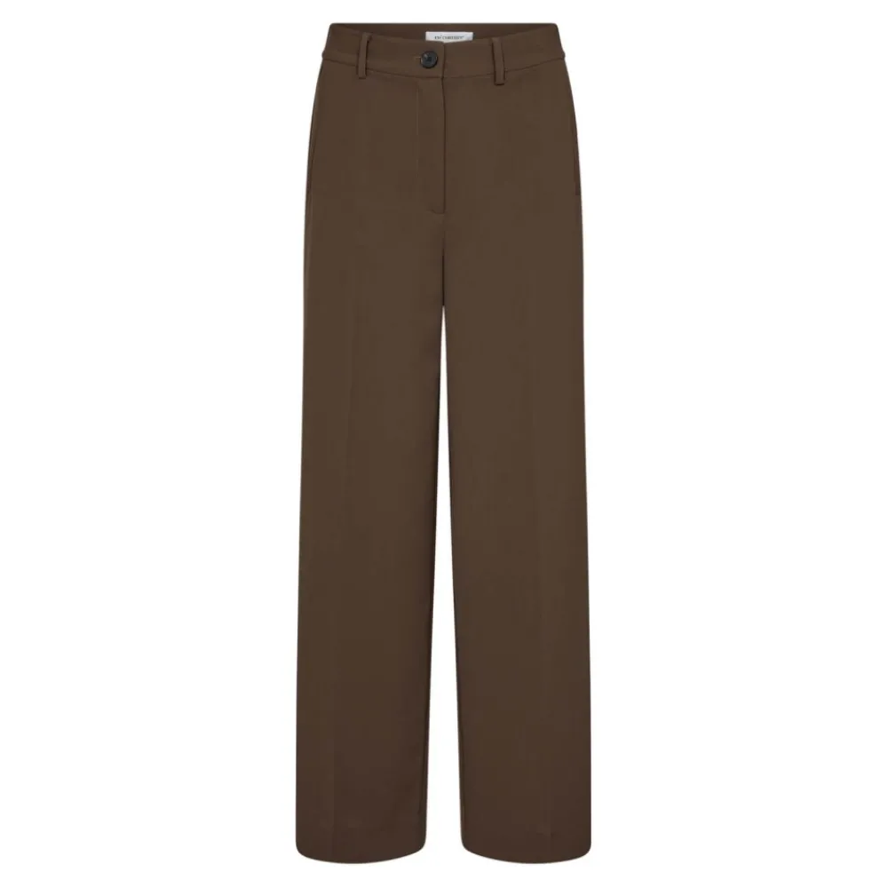 Shop Co'Couture Cadeau Wide Pant - Mud Brown Antal