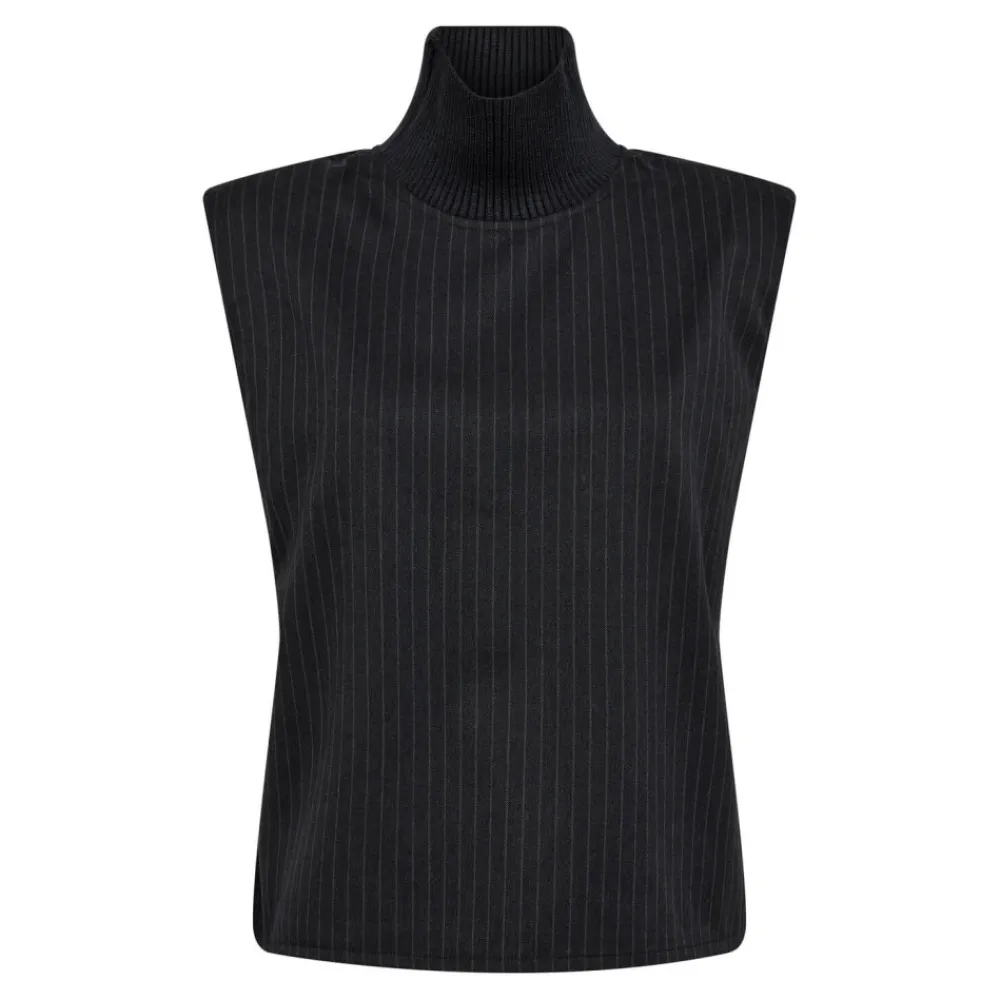Sale Co'Couture Ida Pin Stripe Top - Dark Grey Antal