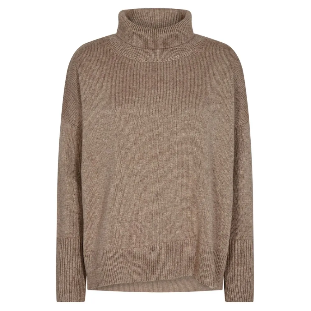 Cheap Co'Couture Maja Roll Neck - Latte Antal