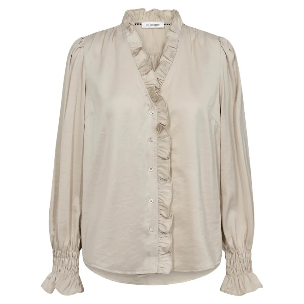 Flash Sale Co'Couture Raven Frill Shirt - Bone Antal