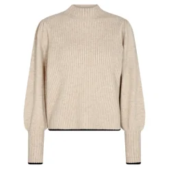 Cheap Co'Couture Row Puff Rib Knit - Off White Antal