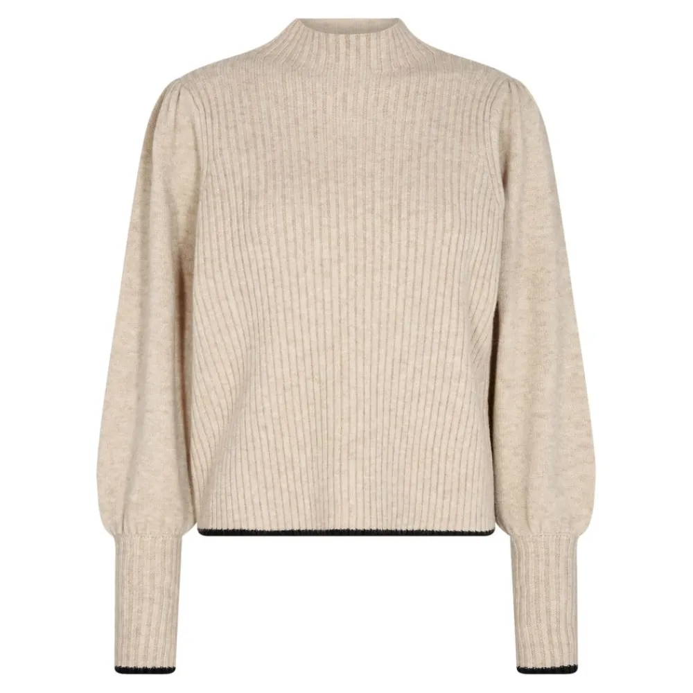 Cheap Co'Couture Row Puff Rib Knit - Off White Antal