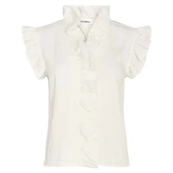 Outlet Co'Couture Sueda Frill Top - White Antal