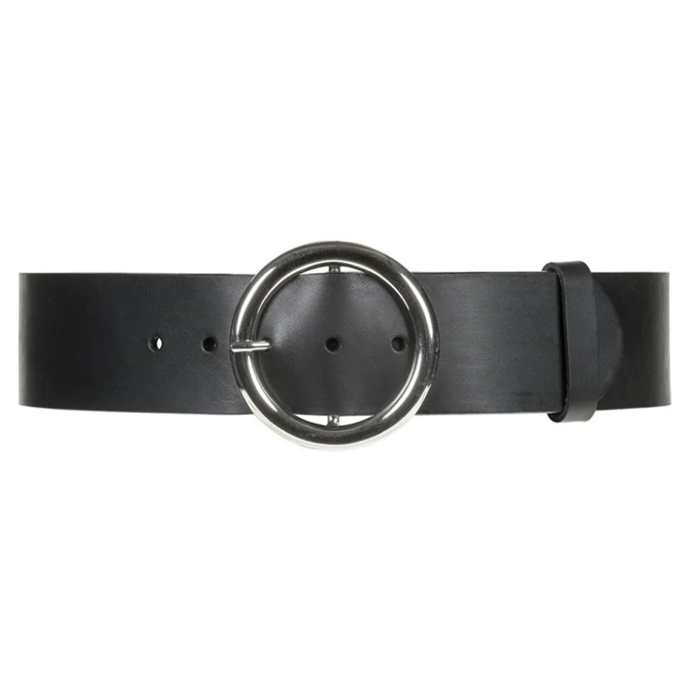 Discount DEPECHE & CO A/S Depeche Wide Belt - Black/Silver Buckle Antal