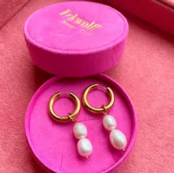 Clearance frkwolff Jewelry Double Pearl Earring - Gold Antal