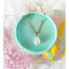 Clearance frkwolff Jewelry Long Pearl Necklace - Gold Antal