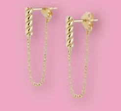 Hot frkwolff Jewelry Vasse Chain Earring - Gold Antal