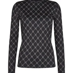 Best Hype The Detail Printed Blouse - Black/Brown Antal