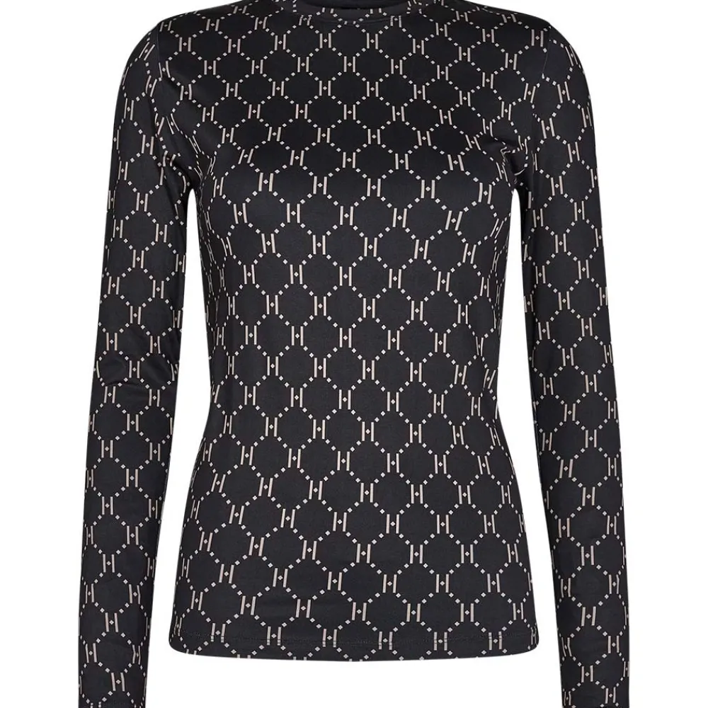 Best Hype The Detail Printed Blouse - Black/Brown Antal