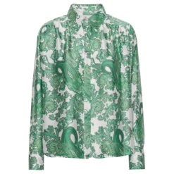 Discount Karmamia Augusta Shirt - Paloma Paisley Green (Kun I Haderslev Og Online) Antal