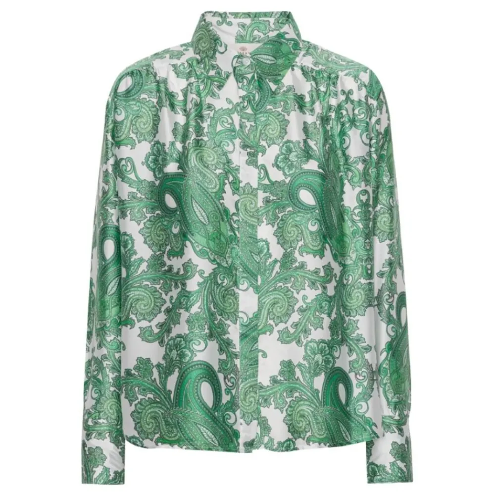 Discount Karmamia Augusta Shirt - Paloma Paisley Green (Kun I Haderslev Og Online) Antal
