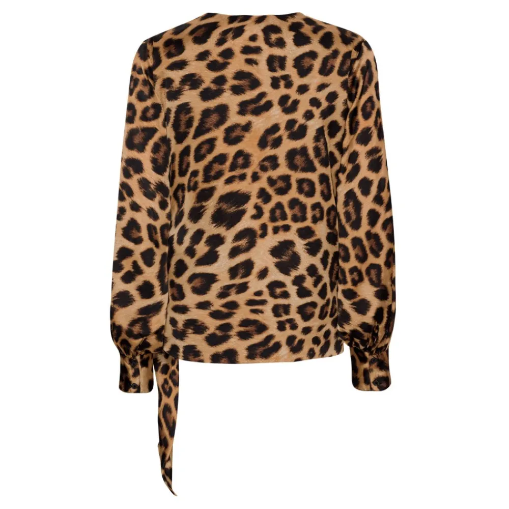 Store Karmamia Ines Blouse - Leopard (Kun I Haderslev & Online) Antal