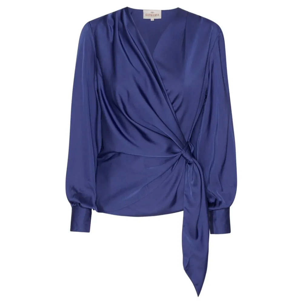 Online Karmamia Ines Blouse - Midnight Blue (Kun I Haderslev Og Online) Antal