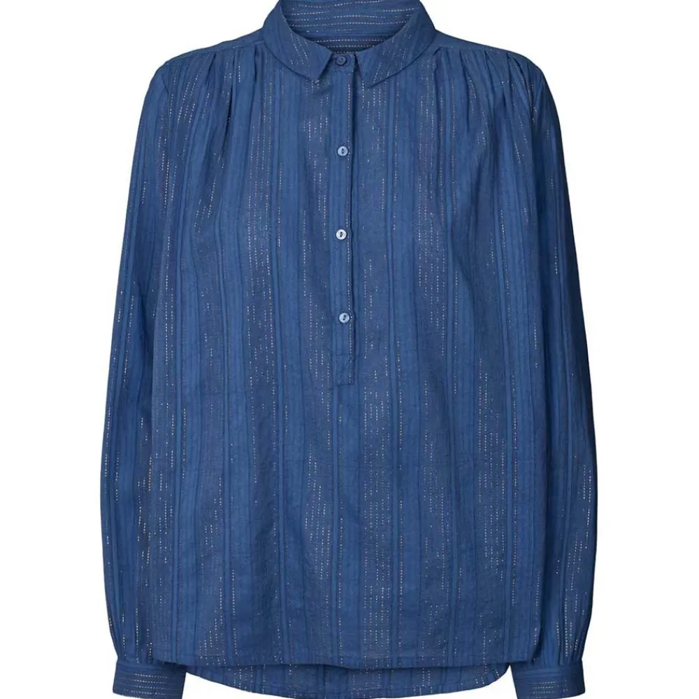 Discount Lollys Laundry Lari Shirt - Dusty Blue Antal