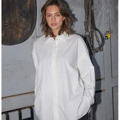 Outlet Love & Divine Love & Divine Love1025 Shirt - White/Rhinestone Antal