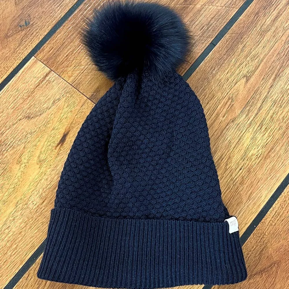 Store MP Denmark Chunky Oslo Beanie W Fox - Navy Antal