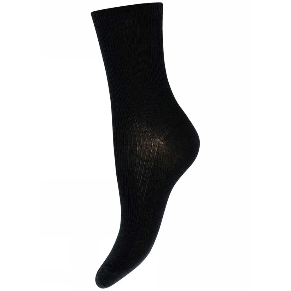 Cheap MP Denmark Fine Cotton Rib Socks - Black Antal