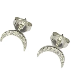 New Pico Luna Chrystal Studs - Silver Antal