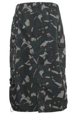 Cheap Pulz Lian Hw Skirt - Blue/Black Camo Antal