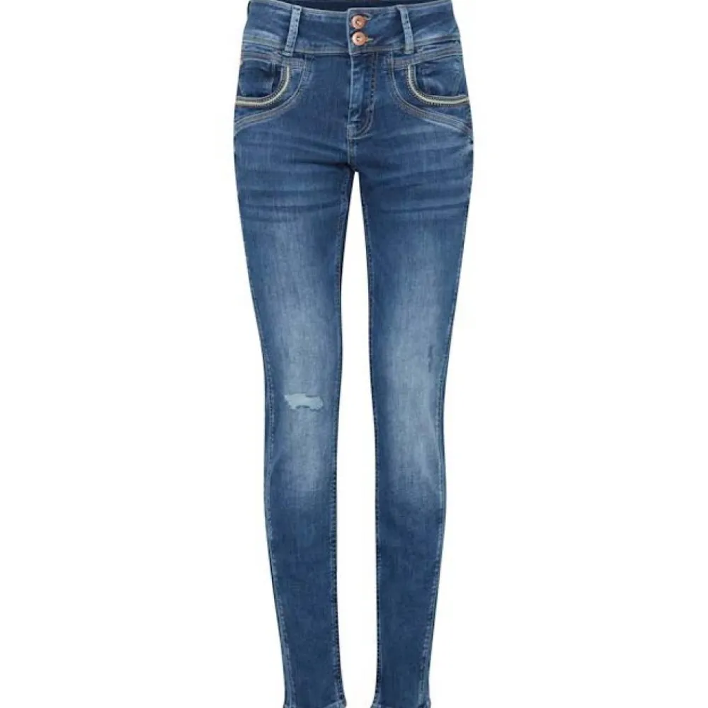 Best Sale Pulz Stacia Jeans Full Lenght Skinny - Medium Blue Denim Antal