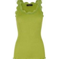 Cheap Rosemunde Silk Top Regular W/Vintage Lace - Avokado Green Antal
