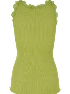 Cheap Rosemunde Silk Top Regular W/Vintage Lace - Avokado Green Antal