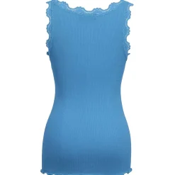 Outlet Rosemunde Silk Top W/Lace - Malibu Blue Antal
