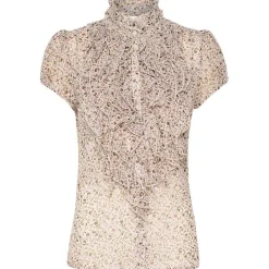 Shop Saint Tropez Lilja Crinkle Ss Shirt - Ice Ditsy Floral Antal