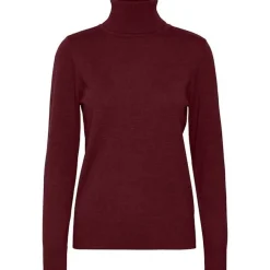 Store Saint Tropez Mila Rollneck Pullover - Tawny Port Melange Antal