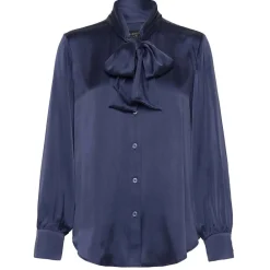 Fashion SAND Copenhagen Latia N Bow Skjorte - Navy Antal