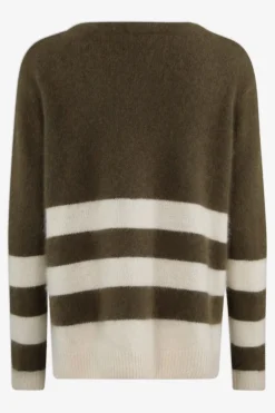 Outlet Six Ames Joie Stripe - Army / Off White Antal