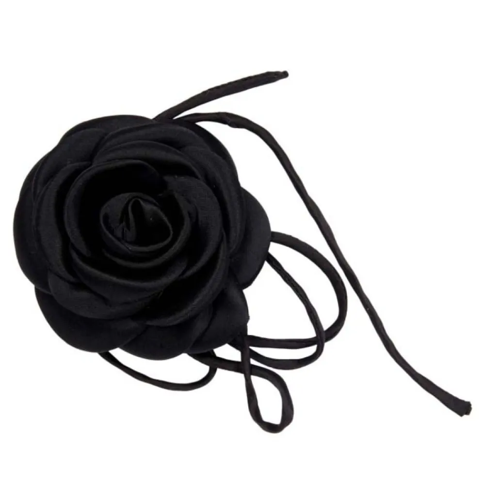 Store Pico Small Satin Rose String - Black Antal