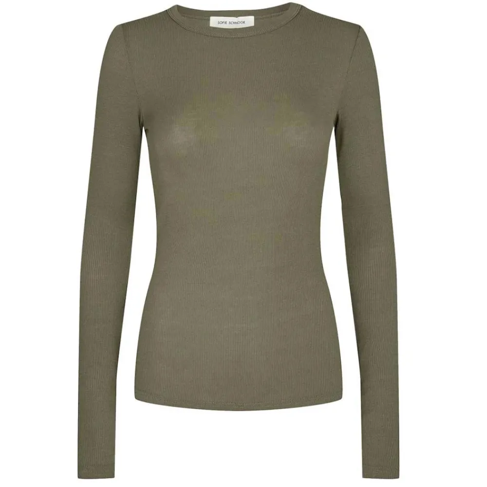 Best Sale Sofie Schnoor T-Shirt Long Sleeve - Army Green Antal