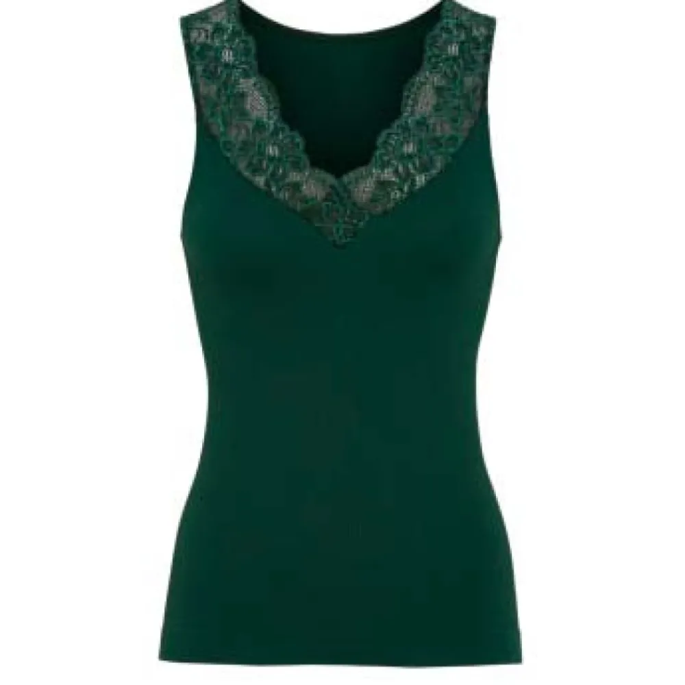 Shop Tim & Simonsen Tim & Simonosen Belen V-Lace Top - Verdescuro Antal