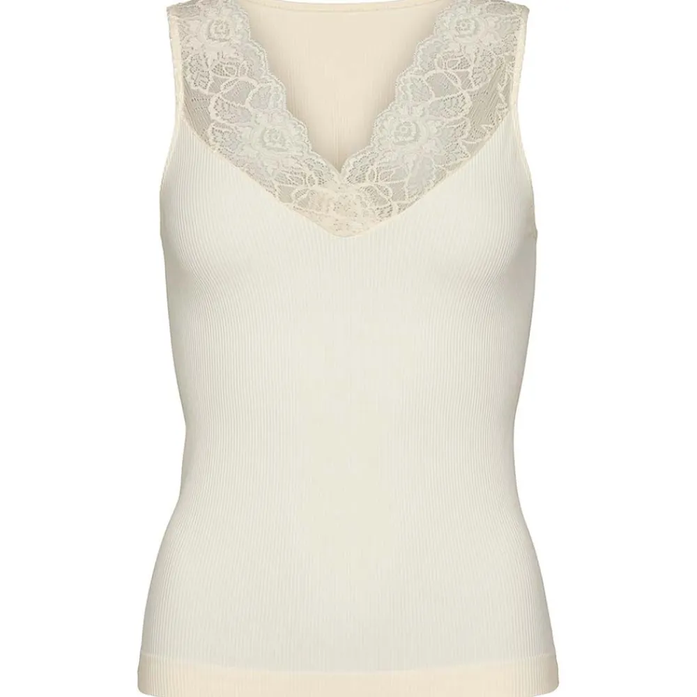 Store Tim & Simonsen Tim & Simonsen Belen V-Lace Top - Panna Antal