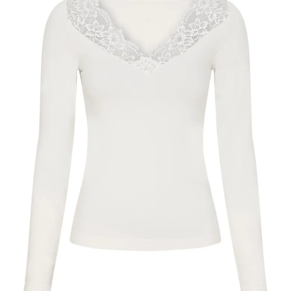 Cheap Tim & Simonsen Tim & Simonsen Belen V-Lace Top Ls - Panna Antal
