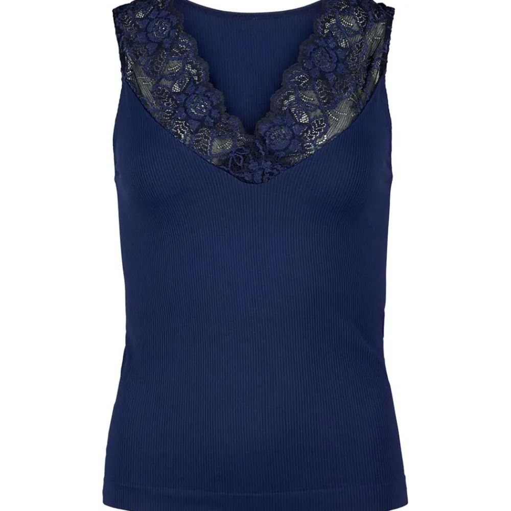 Store Tim & Simonsen Tim & Simonsen Belen V-Lace Top - Marine Antal