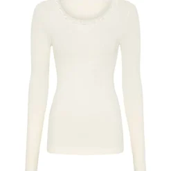 Online Tim & Simonsen Tim & Simonsen Frida Rib Top Ls - Panna Antal