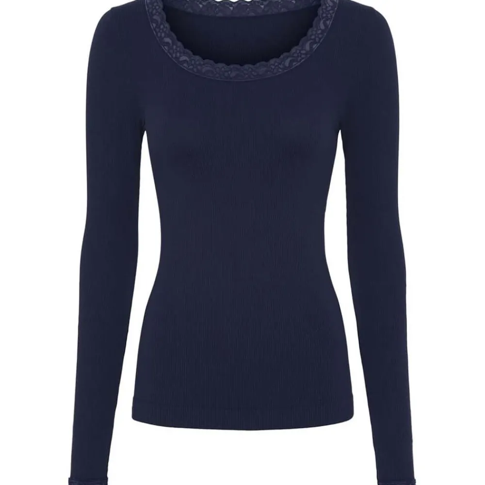 Cheap Tim & Simonsen Tim & Simonsen Frida Rib Top Ls - Blue Antal