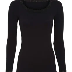 Fashion Tim & Simonsen Tim & Simonsen Frida Rib Top Ls - Black Antal