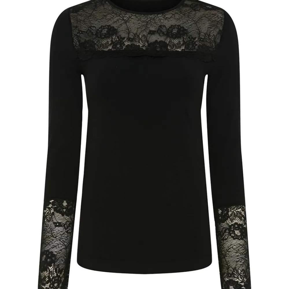 Online Tim & Simonsen Tim & Simonsen Nancy Blouse Lacechest Ls - Black Antal